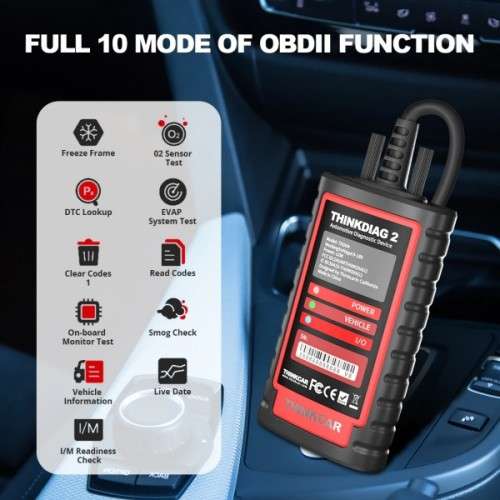 New THINKDIAG 2 ALL Car Brands CAN FD protocol OBD2 Diagnostic Tool Active TestBi-Directional R4399