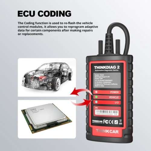 New THINKDIAG 2 ALL Car Brands CAN FD protocol OBD2 Diagnostic Tool Active TestBi-Directional R4399