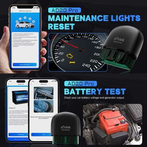 XTOOL AD20 Pro Automotive OBD2 Diagnostic Scan tool Bluetooth All Systems Reader Lifetime Free R999