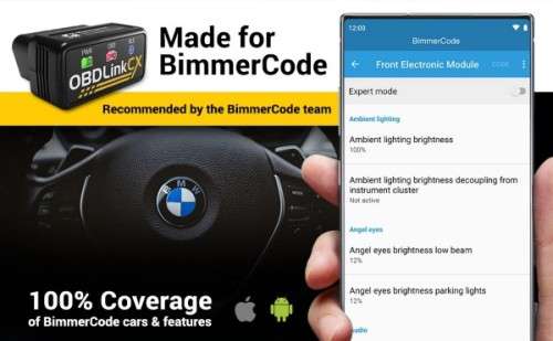 OBDLink CX Bluetooth 5.1 BLE OBD2 Adapter for Bimmercode BMW/Mini, Diagnostic plus Coding, R2599