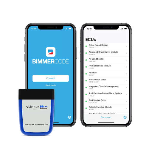 VGate VLinker BM+ OBD2 Bluetooth 4.0 for Android/iOS (Recommended by BimmerCode/ BimmerLink R999