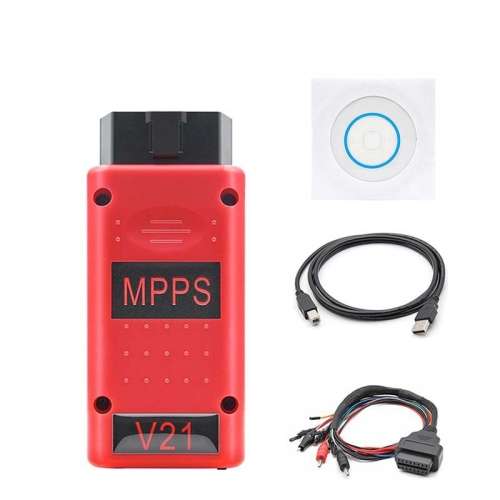 Unlocked Red MPPS V21 ECU Chip Tuning Interface Tool, No Usage Limitation, Reset button, R1830