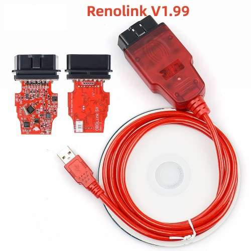 Renolink OBD2 Renault ECU Programmer V1.99 Key Coding UCH Matching Dashboard Coding R1099