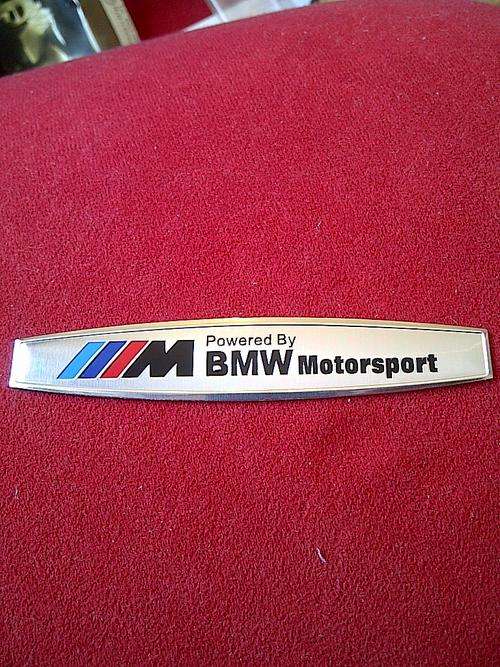 BMW M Sport Tech Aluminium Badge, High quality R80 or 2 for R140