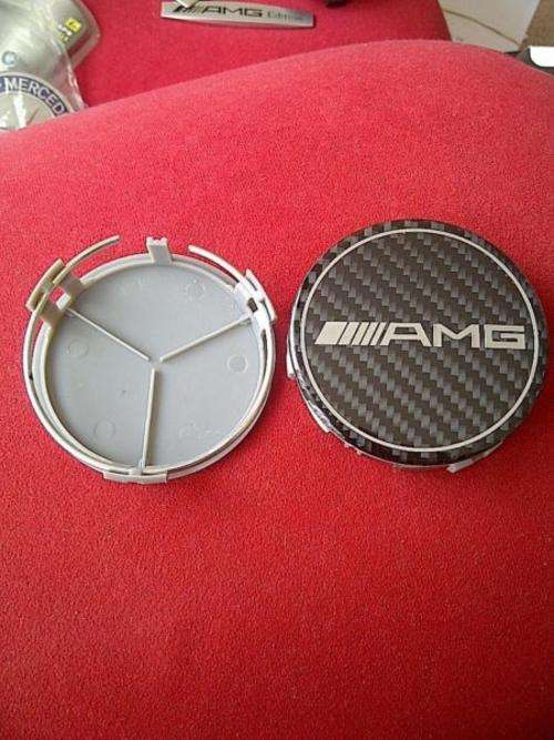 Mercedes Benz AMG Carbon Fibre Wheel hub cap badge