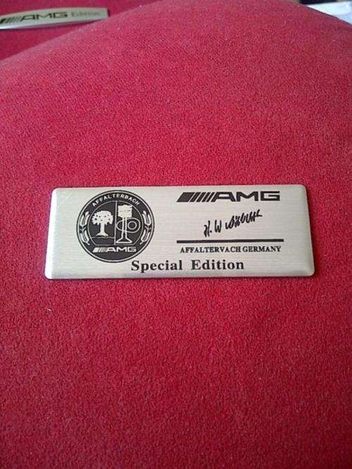 Mercedes 'AMG Special Edition' Aluminium Fender Badge, High quality, R90 each