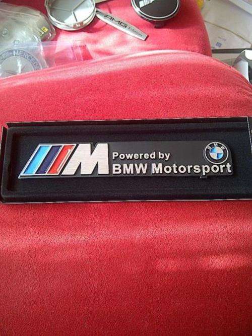 BMW `Powered By MotorSport` 3D Metal Badge