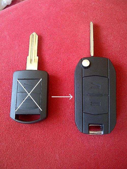 OPEL 2 Button Flip Key Conversion Case/Fob/Shell, Right blade, R180