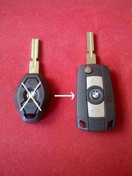 BMW 3 Button Flip Key Conversion Case Fob Shell