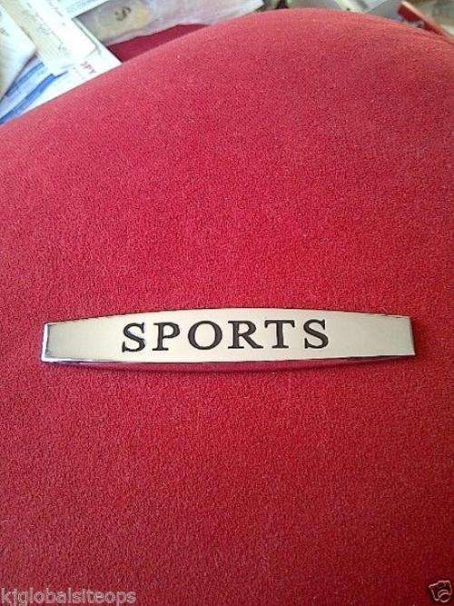 3D Aluminium SPORTS Badge Chrome Finish for Cars