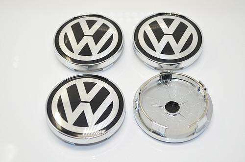 VW 60mm Chrome Finish Wheel Centre Cap Badges for Golf/Polo etc., R75 each
