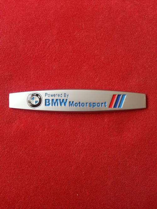 'Powered By BMW MotorSport' 3D Aluminium Badge/decal, M Sport/M Tech, High quality, R110 each