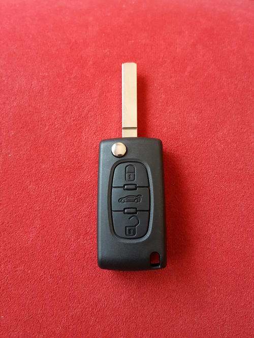 PEUGEOT 3 Button Flip Key Replacement Case/Shell/Fob
