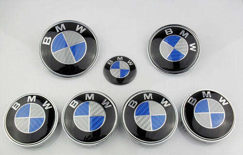 BMW Blue Carbon Fibre 7 Piece Badge/Emblem/Decal Set, Brand New, R600 per set