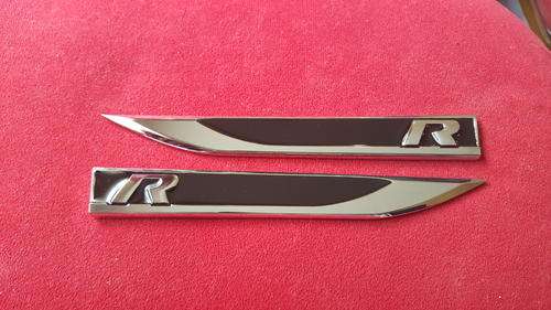 Golf R Polo R Wing Metal Fender Badge Emblem