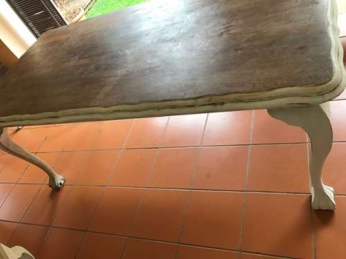 Techniqued 6 seater table and 6 chairs