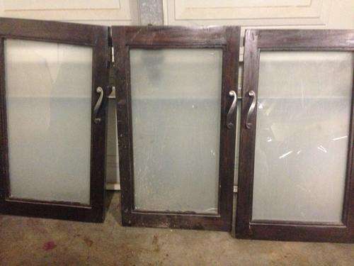 Set of old wooden doors. Bid is for all 3 doors.