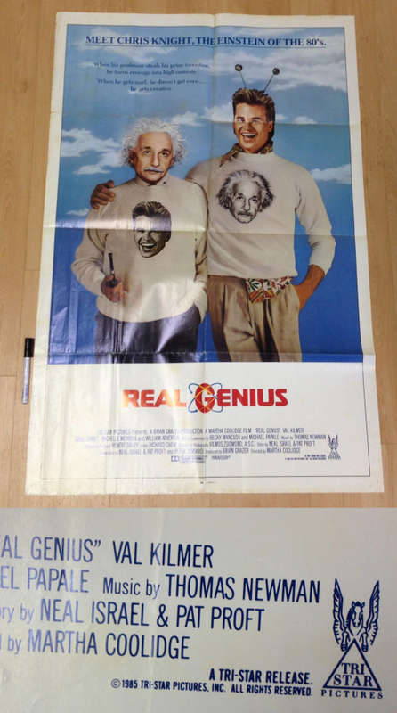 Vintage REAL GENIUS 1985 movie Poster starring Val Kilmer