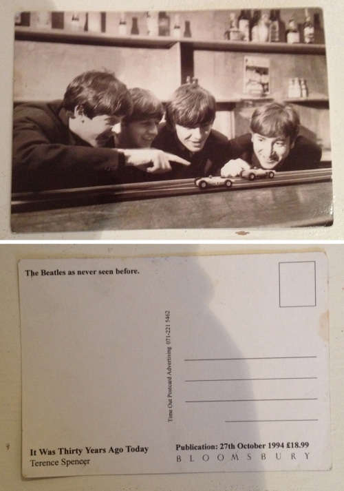 THE BEATLES POST CARD Printed in London 100% licensed item