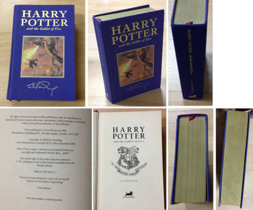 Harry Potter and the Goblet of Fire Book UK Deluxe FIRST 1st EDITION FIRST PRINTING