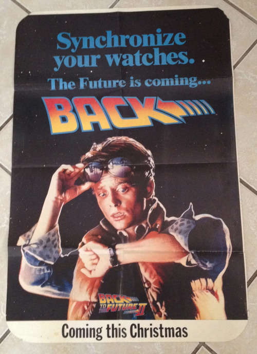 BACK TO THE FUTURE Part 2 Pre Launch Movie Poster 1989