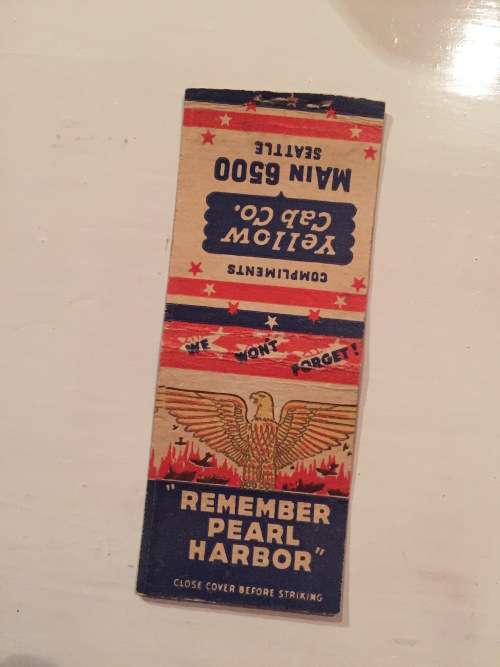 Matches Matchbox Match Book Military WW2 era USA American REMEMBER PEARL HARBOR - 1940s