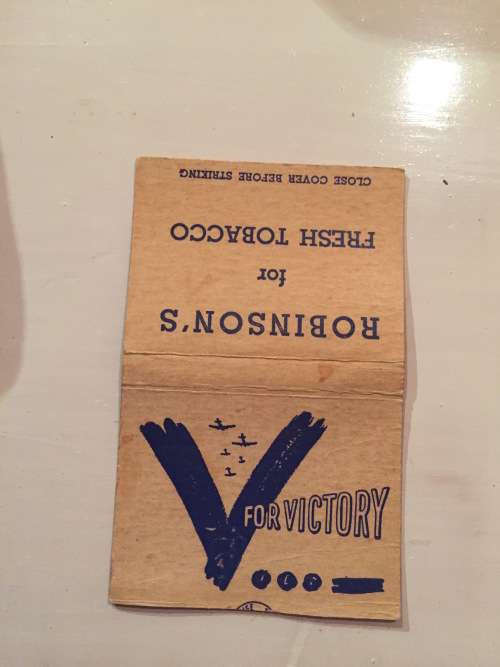 Matches Matchbox Match Book Military WW2 era Canadian V FOR VICTORY - 1940s