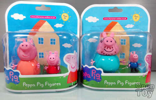 PEPPA PIG FAMILY of 4 FIGURES from CBeebies mint in sealed two packs