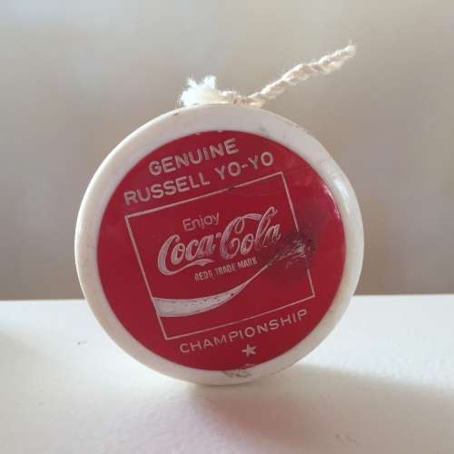 Super rare Coca Cola COKE Championship RUSSELL YO-YO English Afrikaans South Africa issue from 1976