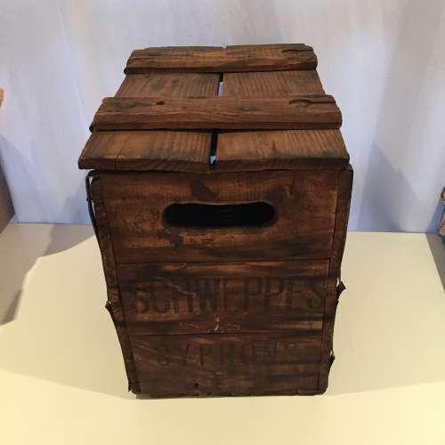 Vintage Schweppes Wordon and Pelgan Mineral Walter Historial Cape Town bottle and crate collection.