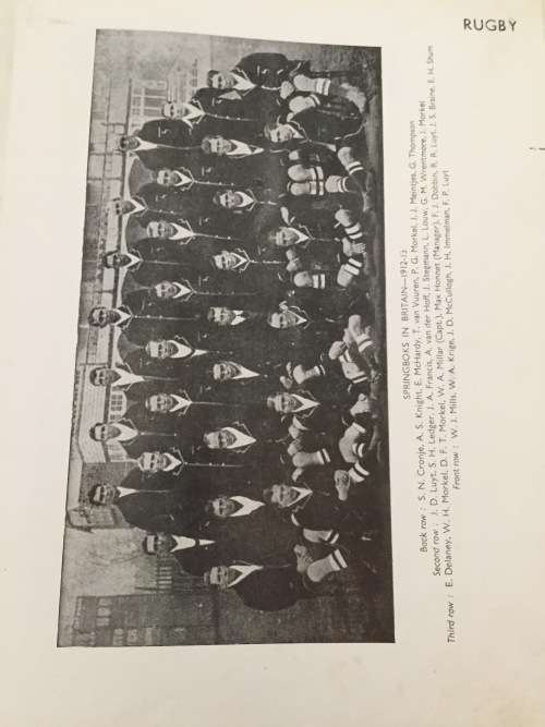 SPRINGBOKS Past and Present Book - Record of Men & Woman representing South Africa 1888 to 1947