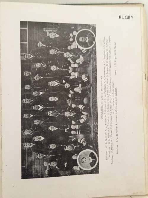 SPRINGBOKS Past and Present Book - Record of Men & Woman representing South Africa 1888 to 1947