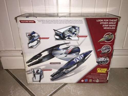 Star Wars Clone Wars Droid Vulture Star Fighter Ship - with ground combat mode - mint in box
