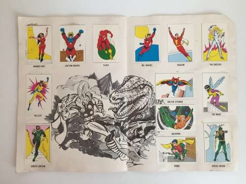 Extremely rare DC MARVEL SUPER HEROES SWOP SENSATION 1982 Colin Penn Promotions Durban South Africa