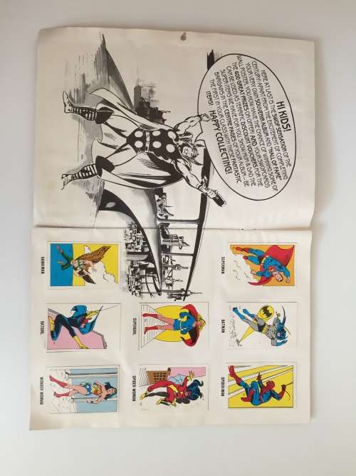 Extremely rare DC MARVEL SUPER HEROES SWOP SENSATION 1982 Colin Penn Promotions Durban South Africa