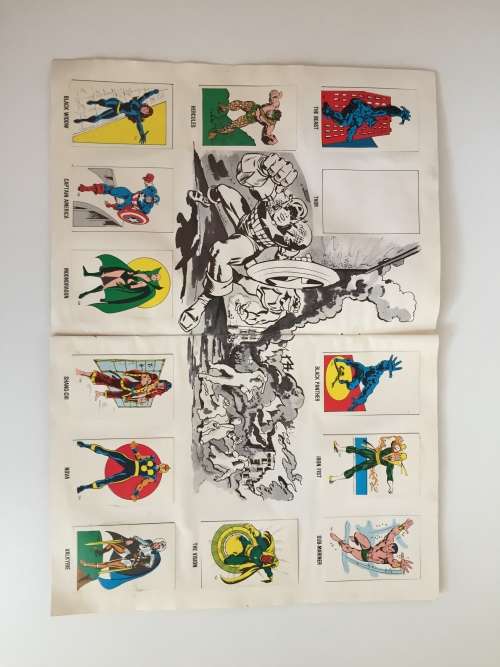 Extremely rare DC MARVEL SUPER HEROES SWOP SENSATION 1982 Colin Penn Promotions Durban South Africa