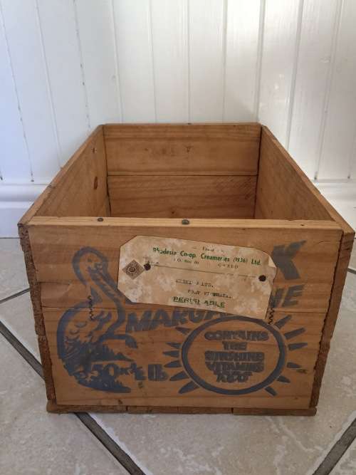 Vintage Crate STORK MARGARINE 1960s Rhodesia Salisbury Lever Brothers