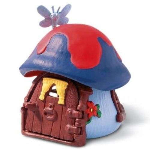Smurfs 49013 Smurf Cottage Schleich Smurfette Peyo Mushroom House - Mint in box