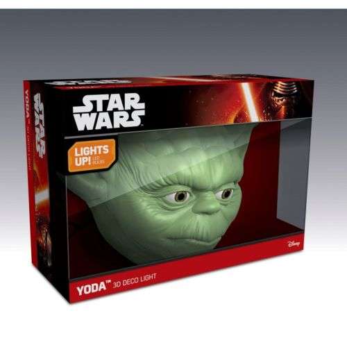 DISNEY STAR WARS YODA HEAD FX 3D Deco wall light - mint in box