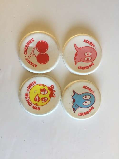 COCA COLA ATARI MISS PACMAN Bottle liner 4 liner set - 1983 SOUTH AFRICA