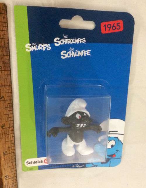 SMURFS ANGRY Smurf 1965 by Peyo - mint on card - Schleich no 21002