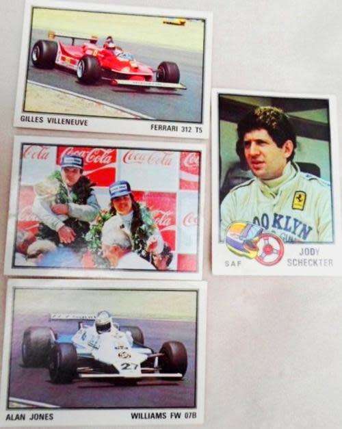PANINI F1 GRAND PRIX 1980 - FERRARI JODY SCHECKTER South African colours sticker lot BY PANINI ITALY