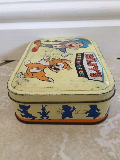 VINTAGE Disney Pinochio Kiltys Assorted Toffees Tin Box 1960s