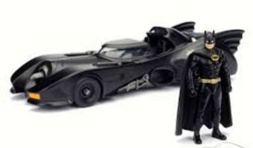 BATMAN 1989 Movie Batman figure Batmobile set - Jada Toys - 2017 - 1:24 scale mint in sealed box