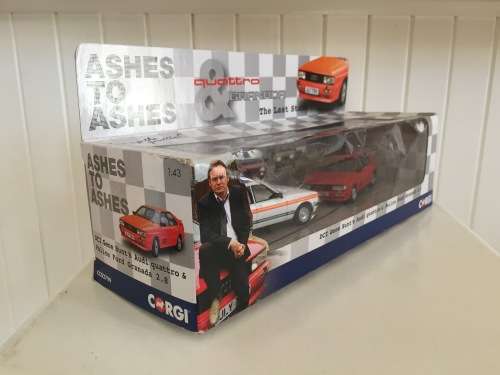 CORGI CC02799 BBC ASHES TO ASHES DCI Gene Hunt's Audi Quattro & Police Ford Granada 2.8 mint in box