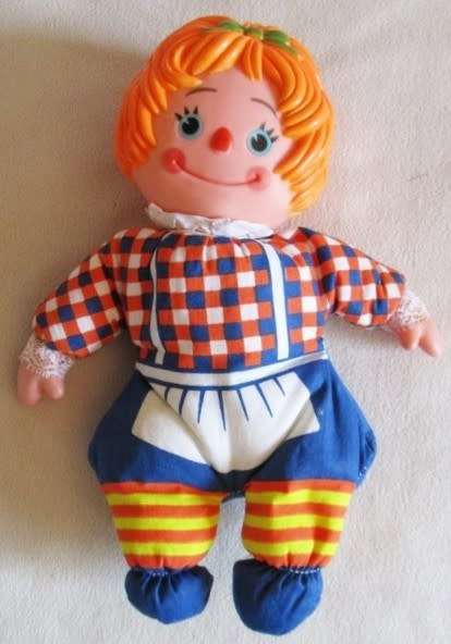 Vintage 1970s Raggedy Anne Doll Fun World - mint in original packet