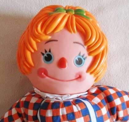 Vintage 1970s Raggedy Anne Doll Fun World - mint in original packet