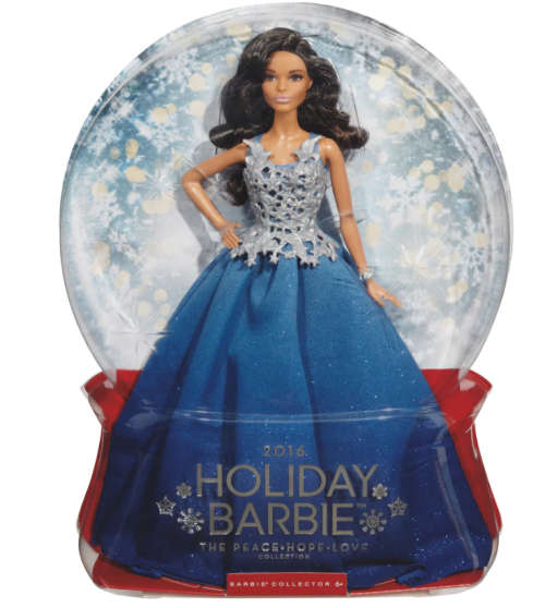 BARBIE 2016 HOLIDAY DOLL Barbie Black hair - by Mattel Toys