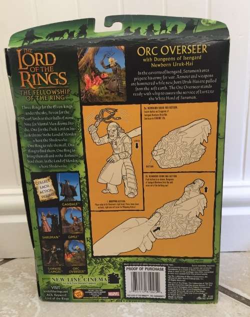 LORD OF THE RINGS ORC OVERSEER and NEWBORN URAK HAI Action Figure - TOYBIZ Toys