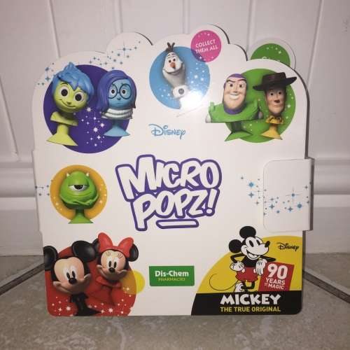 Disney MICRO POPS POPZ COMPLETE set OF 16 with Collectors Case South African issued - STIKEEZ LIKE